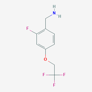 molecular formula C9H9F4NO B1457499 2-Fluoro-4-(2,2,2-trifluoroethoxy)benzylamine CAS No. 1504454-46-9
