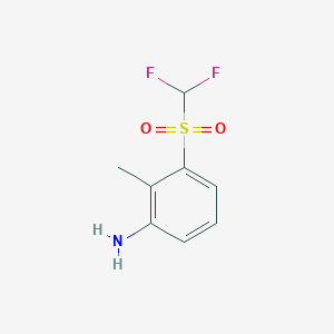 molecular formula C8H9F2NO2S B1457502 3-Difluoromethanesulfonyl-2-methylaniline CAS No. 1501832-74-1