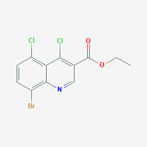 molecular formula C12H8BrCl2NO2 B1457504 Ethyl 8-bromo-4,5-dichloroquinoline-3-carboxylate CAS No. 1518847-77-2