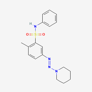 2-Methyl-N-phenyl-5-[(E)-(piperidin-1-yl)diazenyl]benzene-1-sulfonamide