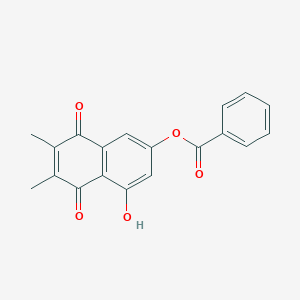 4-Hydroxy-6,7-dimethyl-5,8-dioxo-5,8-dihydronaphthalen-2-yl benzoate