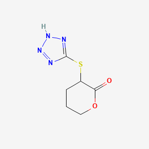 3-[(2H-Tetrazol-5-yl)sulfanyl]oxan-2-one