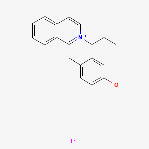 1-[(4-Methoxyphenyl)methyl]-2-propylisoquinolin-2-ium iodide