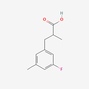 molecular formula C11H13FO2 B1457509 3-(3-Fluoro-5-methylphenyl)-2-methylpropanoic acid CAS No. 1503547-09-8