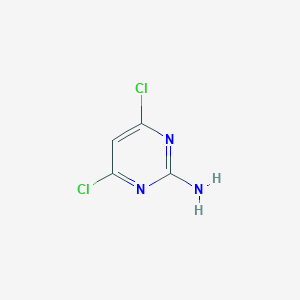 molecular formula C4H3Cl2N3 B145751 2-氨基-4,6-二氯嘧啶 CAS No. 56-05-3
