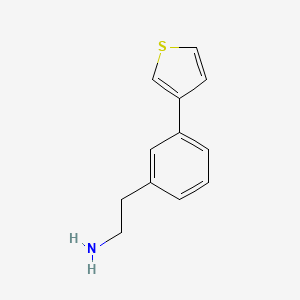 molecular formula C12H13NS B1457513 2-(3-(噻吩-3-基)苯基)乙胺 CAS No. 1181248-34-9