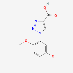 molecular formula C11H11N3O4 B1457514 1-(2,5-Dimethoxyphenyl)-1H-1,2,3-triazole-4-carboxylic acid CAS No. 1267548-63-9