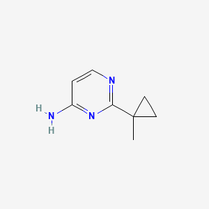 molecular formula C8H11N3 B1457518 2-(1-甲基环丙基)嘧啶-4-胺 CAS No. 1521482-21-2