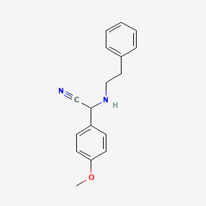 molecular formula C17H18N2O B1457521 2-(4-Methoxyphenyl)-2-(phenethylamino)acetonitrile CAS No. 1018574-80-5