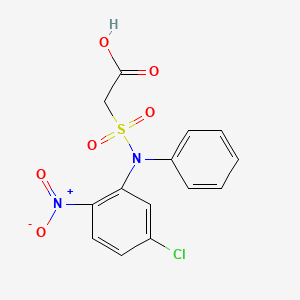 Acetic acid, [[(5-chloro-2-nitrophenyl)phenylamino]sulfonyl]-