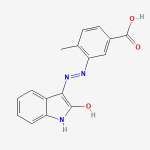 4-Methyl-3-[2-(2-oxo-2H-indol-3-yl)hydrazinyl]benzoic acid