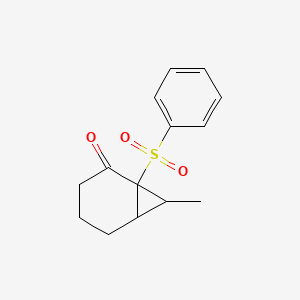 1-(Benzenesulfonyl)-7-methylbicyclo[4.1.0]heptan-2-one