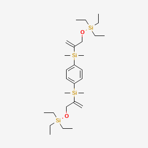 (1,4-Phenylene)bis(dimethyl{3-[(triethylsilyl)oxy]prop-1-en-2-yl}silane)