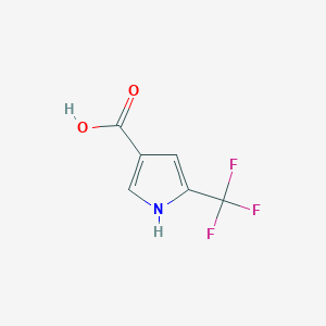 molecular formula C6H4F3NO2 B1457525 5-(三氟甲基)-1H-吡咯-3-羧酸 CAS No. 1784884-56-5