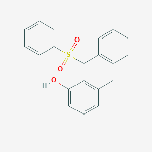 Phenol, 3,5-dimethyl-2-[phenyl(phenylsulfonyl)methyl]-