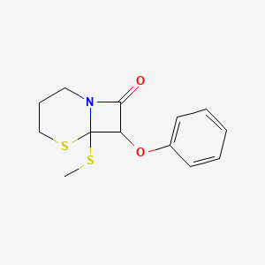 6-(Methylsulfanyl)-7-phenoxy-5-thia-1-azabicyclo[4.2.0]octan-8-one