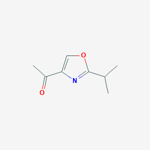 molecular formula C8H11NO2 B1457532 1-[2-(Propan-2-yl)-1,3-oxazol-4-yl]ethan-1-one CAS No. 1539973-82-4