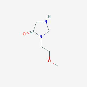 molecular formula C6H12N2O2 B1457533 3-(2-Methoxyethyl)imidazolidin-4-one CAS No. 1538472-97-7