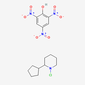 1-Chloro-2-cyclopentylpiperidine;2,4,6-trinitrophenol