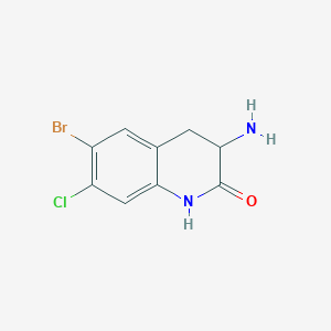 2(1H)-Quinolinone, 3-amino-6-bromo-7-chloro-3,4-dihydro-