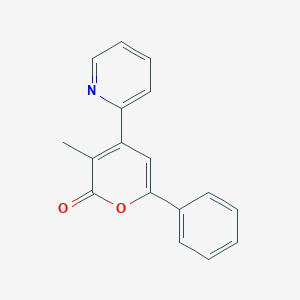 2H-Pyran-2-one, 3-methyl-6-phenyl-4-(2-pyridinyl)-