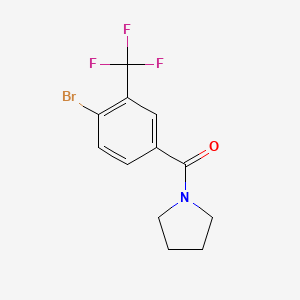 molecular formula C12H11BrF3NO B1457537 1-[4-Bromo-3-(trifluoromethyl)benzoyl]pyrrolidine CAS No. 1500615-96-2