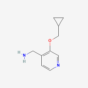 molecular formula C10H14N2O B1457540 (3-(Cyclopropylmethoxy)pyridin-4-yl)methanamine CAS No. 1520898-68-3