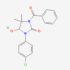 3-Benzoyl-1-(4-chlorophenyl)-5-hydroxy-4,4-dimethylimidazolidin-2-one