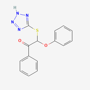 2-Phenoxy-1-phenyl-2-[(2H-tetrazol-5-yl)sulfanyl]ethan-1-one