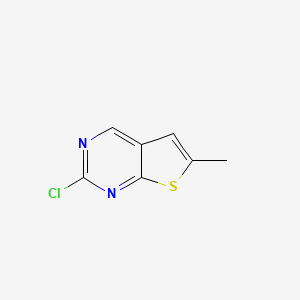 molecular formula C7H5ClN2S B1457546 2-Chloro-6-methylthieno[2,3-d]pyrimidine CAS No. 1225875-20-6