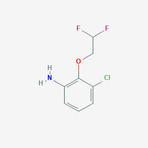 molecular formula C8H8ClF2NO B1457549 3-氯-2-(2,2-二氟乙氧基)苯胺 CAS No. 1552773-85-9