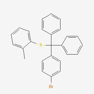 Benzene, 1-[[(4-bromophenyl)diphenylmethyl]thio]-2-methyl-