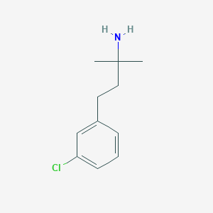 molecular formula C11H16ClN B1457554 4-(3-氯苯基)-2-甲基丁-2-胺 CAS No. 1267531-34-9