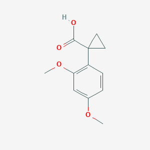 molecular formula C12H14O4 B1457556 1-(2,4-Dimethoxyphenyl)cyclopropanecarboxylic Acid CAS No. 1314763-76-2