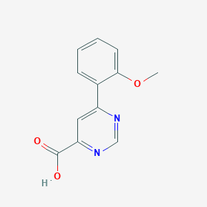 molecular formula C12H10N2O3 B1457557 6-(2-Methoxyphenyl)pyrimidine-4-carboxylic acid CAS No. 1368868-67-0