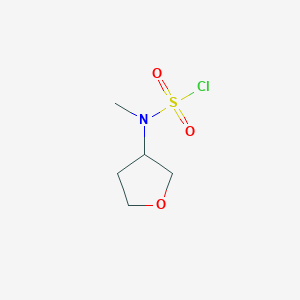 molecular formula C5H10ClNO3S B1457559 N-methyl-N-(oxolan-3-yl)sulfamoyl chloride CAS No. 1411947-15-3
