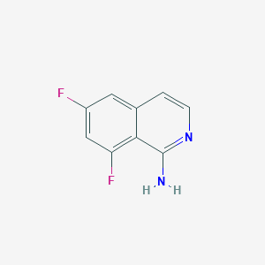 molecular formula C9H6F2N2 B1457560 6,8-Difluoroisoquinolin-1-amine CAS No. 1368498-76-3