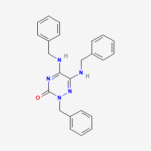 1,2,4-Triazin-3(2H)-one, 2-(phenylmethyl)-5,6-bis[(phenylmethyl)amino]-