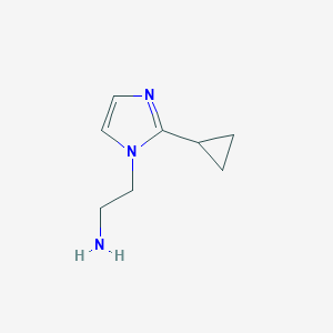 molecular formula C8H13N3 B1457563 2-(2-cyclopropyl-1H-imidazol-1-yl)ethan-1-amine CAS No. 1369171-74-3