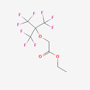 Ethyl {[1,1,1,3,3,3-hexafluoro-2-(trifluoromethyl)propan-2-yl]oxy}acetate