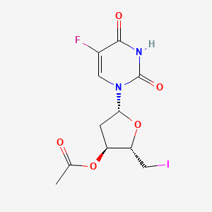 [(2S,3S,5R)-5-(5-fluoro-2,4-dioxopyrimidin-1-yl)-2-(iodomethyl)oxolan-3-yl] acetate