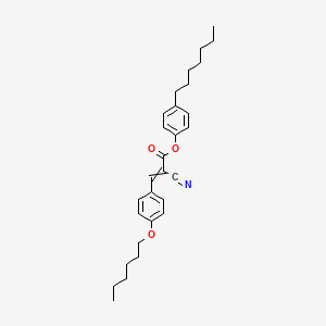 4-Heptylphenyl 2-cyano-3-[4-(hexyloxy)phenyl]prop-2-enoate