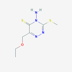 4-Amino-6-(ethoxymethyl)-3-(methylsulfanyl)-1,2,4-triazine-5(4H)-thione