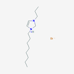 1-Octyl-3-propyl-2,3-dihydro-1H-imidazol-1-ium bromide