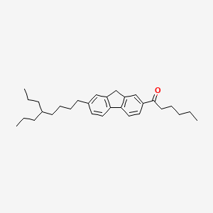 1-[7-(5-Propyloctyl)-9H-fluoren-2-YL]hexan-1-one