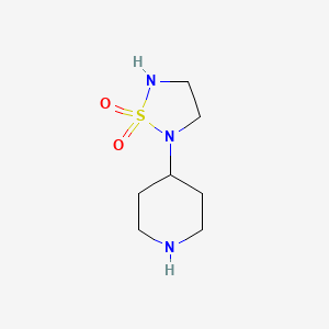 molecular formula C7H15N3O2S B1457584 2-(Piperidin-4-yl)-1,2,5-thiadiazolidine 1,1-dioxide CAS No. 1368811-81-7