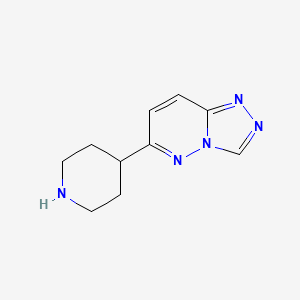 molecular formula C10H13N5 B1457589 6-(Piperidin-4-yl)-[1,2,4]triazolo[4,3-b]pyridazine CAS No. 1368161-78-7