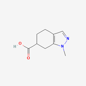 molecular formula C9H12N2O2 B1457590 1-methyl-4,5,6,7-tetrahydro-1H-indazole-6-carboxylic acid CAS No. 1490736-66-7