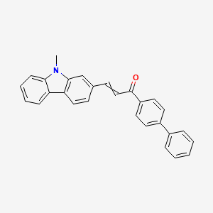 1-([1,1'-Biphenyl]-4-yl)-3-(9-methyl-9H-carbazol-2-yl)prop-2-en-1-one