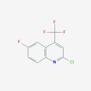 molecular formula C10H4ClF4N B1457591 2-Chloro-6-fluoro-4-(trifluoromethyl)quinoline CAS No. 1541847-42-0